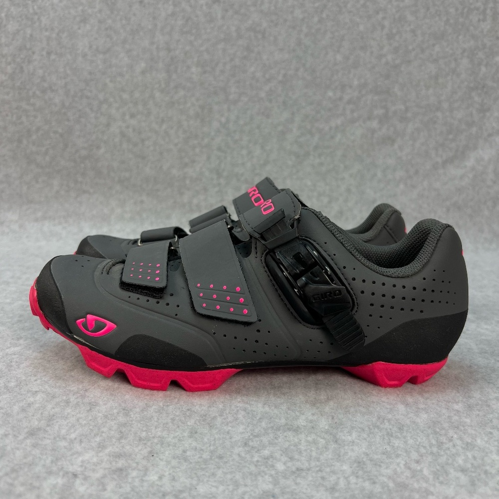 Giro Manta Biking Cycling Shoes Clipless SPD Grey Pink Cleats Women US 8.5 EU 40 - Picture 8 of 16